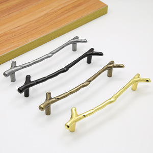 Cross-border Creative Branch-handle Dinner Plate Tree-branch-shaped Handle Modern Minimalist Drawer Cabinet <strong>Door</strong> Pull Zinc Alloy - Product Image 3