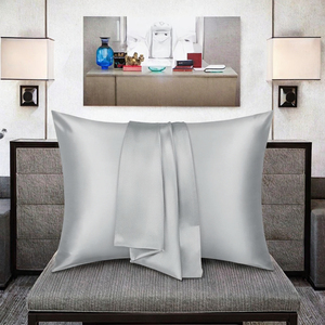 Funda de Almohada de Seda de Morera 100% Tamaño Queen 20X30, 22MM, Tejido Liso, Lista para Enviar, para Uso Doméstico o Hotelero - Product Image 1