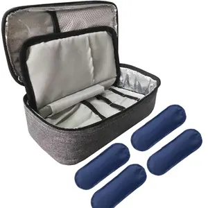 组织者便携式和可重复使用的糖尿病胰岛素冷却器案例与冰包糖尿病组织者医疗旅行冷藏袋袋