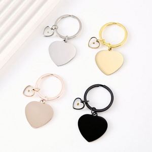 Llavero de Metal en Forma de Corazón, Grabado Láser con Logotipo Personalizado, Impresión a Color, Foto, Material en Blanco para DIY - Product Image 5