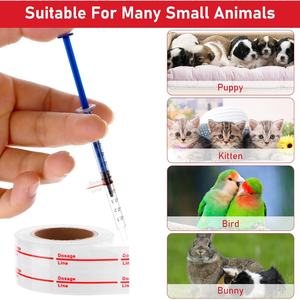 Autocollants pour seringues, marquage de dosage, étiquettes transparentes, ligne indicatrice rouge, étiquettes de <span class=keywords><strong>pharmacie</strong></span> pour médicaments vétérinaires et pharmaceutiques - Product Image 4