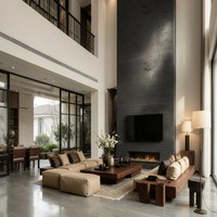 Revêtement mural flexible en pierre de travertin noir gris MCM, ultra-fin et léger, pour l'intérieur et l'extérieur
