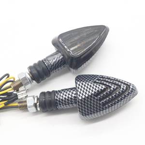 Accesorios para Motos, Intermitente Triangular para Motocicleta, Intermitente con Patrón de Fibra de Carbono Hidrográfico, Intermitente de Flecha - Product Image 5