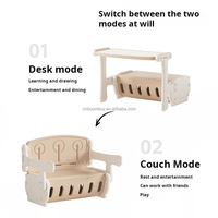 Table d'activité en plastique et ensemble de chaises 3 en 1 pour l'éducation précoce ensemble de bancs de table d'étude convertibles pour enfants avec boîte de rangement de jouets