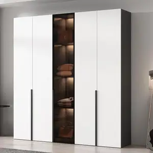 Garde-robe moderne personnalisée pour enfants Armoire organisateur de garde-robe moderne blanche Cabinet avec coiffeuse Penderies en bois pour chambre à coucher pour salon