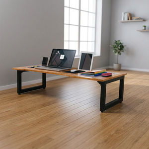 Bureau d'ordinateur en bois NOTEDESK 1,2 m avec surface imperméable en PU et pieds en acier - Product Image 2