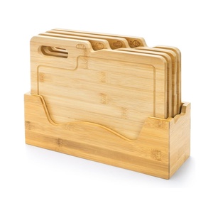 Ensemble de planches à découper en bambou avec support et index de classification, planches à découper en bois pour la classification des aliments en cuisine, fournitures d'épicerie - Product Image 2
