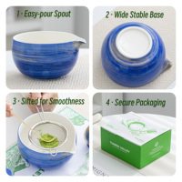 Ensemble de matcha en porcelaine de qualité alimentaire, design Japandi, écologique, durable, résistant à la chaleur, personnalisable, avec fouet en bambou