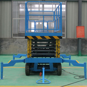 Plataforma Elevadora de Tijera Hidráulica de 4M 6M 8M 10M <span class=keywords><strong>12M</strong></span> 14M, Elevador de Tijera Portátil Eléctrico Remolcable para Almacén - Product Image 6