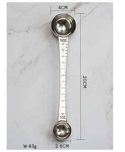 Cuillères doseuses 2-en-1 DFM05 pour café en poudre, 5 ml et 15 ml, avec règles intégrées - Product Image 3