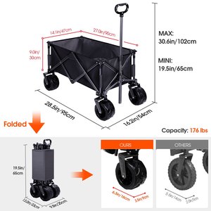 Groothandel Zware Outdoor Camping Kar Opvouwbare Strand Kajak <span class=keywords><strong>Trolley</strong></span> Met Mesh Structuur Oem Aanpasbaar - Product Image 5