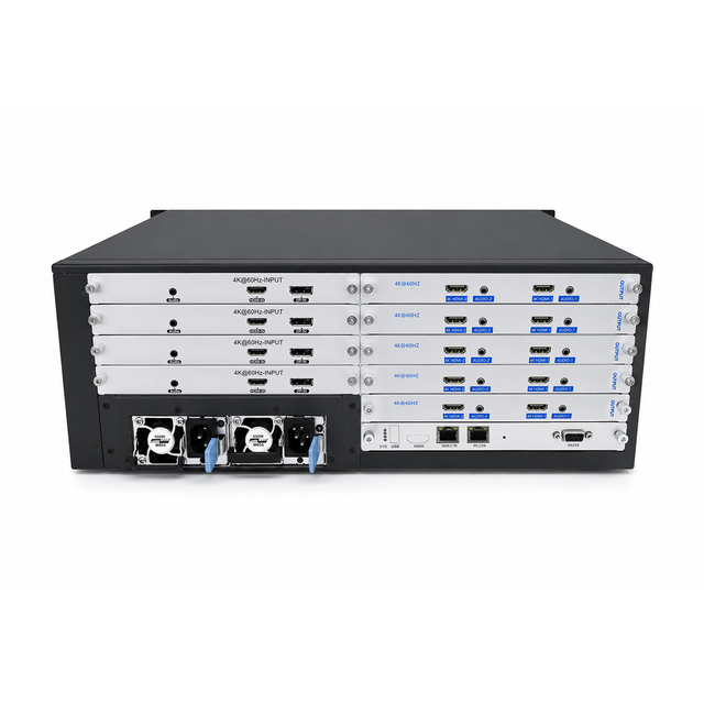 Micagent Dual 4K60 Independent Layers UHD Hot-Swappable Modular LED Video Wall Controller for Image Splicing Systems