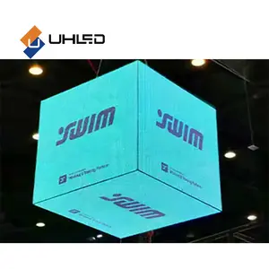 Indoor Support Custom Size Cube Screen Full Color Multi-Faceted Screen P3 384*384*384mm Cube LED Display Screen