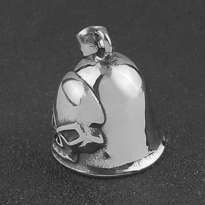 316L Stainless Steel Aquila Guardian Bell Pendant Motorcycles Biker <b>Skull</b> Bell Christian Religious Theme Motocicleta Necklace - Product Image 5