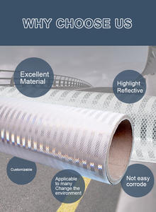 Láminas reflectantes prismáticas de alta intensidad, pegatina plateada, autoadhesivo para coser, cinta marina, láminas reflectantes para navegación - Product Image 3