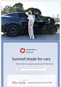 Mái xe che nắng cho Tesla mô hình y 3 2020 2024 nâng cấp cửa sổ trời bóng râm Che Nắng 2 trong 1 lớp Sun Shade UV Visor bảo vệ - Product Image 2