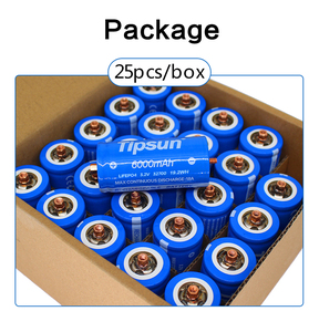 Cellule de batterie LiFePO4 3,2 V Tipsun 32700 6000 mAh 19,2 Wh, cellule cylindrique rechargeable pour stockage domestique - Product Image 2