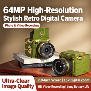 Appareil photo numérique rétro M31 64MP Vidéo 4K Zoom numérique 16X Écran IPS 2,0 pouces Texture cuir vintage - Product Image 3