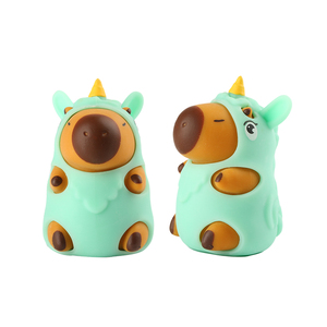 New Design JINFENG OEM TPR <b>Squishy</b> Toys Cute Capybara Dress up DIY Unicorn Stuffed Animal Fidget Toys for Kids Ages 5+ - Product Image 2