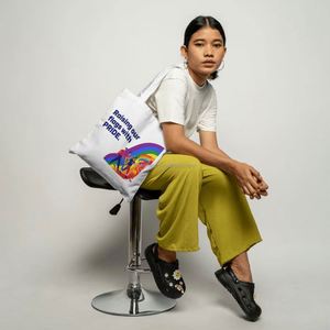 DLBZ Sac fourre-tout en toile personnalisé, robuste, écologique, uni, pour l'extérieur, idéal pour la Journée de la fierté des minorités (Wholesale) - Product Image 5