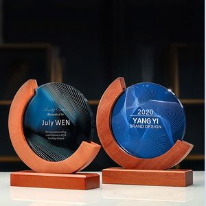 Customized Logo K9 Crystal Material High Quality Color Printing Crystal Award Glass <b>Trophy</b> - Product Image 5