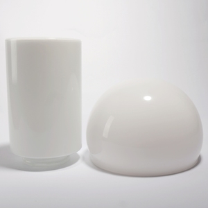 Kích Thước Tùy Chỉnh Màu Trắng Sữa Nhà Sản Xuất <span class=keywords><strong>Glass</strong></span> Dome Bìa Nửa Bát Xi Lanh Đèn Thủy Tinh Bóng Đèn Cho Đèn Chùm Bảng Ánh Sáng - Product Image 1