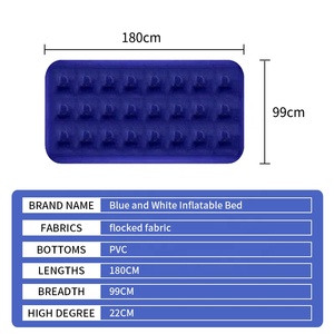 Colchón Futón Hinchable Plegable para Tienda de Campaña Flocado Cama de Aire Alta con Bomba Integrada - Product Image 6