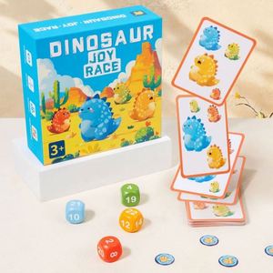 Jeu de cartes de combat de dinosaures pour 2 joueurs, avec dés, pour la recherche de numéros et l'association des couleurs, pour les tout-petits de 5 à 7 ans - Product Image 2