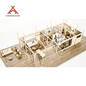 Tente de glamping de luxe imperméable en PVDF Kawagebo Kamp (KK) avec salle de bain pour hôtel de villégiature en plein air - Product Image 4