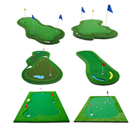 Mini-Golfplatz-Kollektion Outdoor-Golf-Putting-Matte Künstlicher Grüner Rasenteppich Putting-Green für Übungen zu Hause