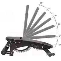 Banc d'entraînement pliable SP de qualité commerciale, robuste, réglable en 3 sections, inclinable et déclinable, pour usage en salle de sport