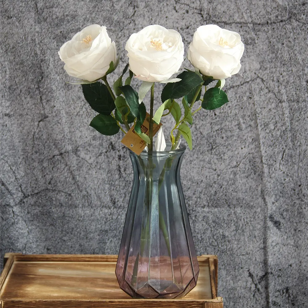Magnifiques Roses Artificielles De Couleur Blanche Élégante Bouquet De Fleurs Décoratives Pour La Fête De Mariage Home Store Decor