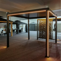 MIA-Pergola de jardin d'extérieur à toit motorisé 3x4 en aluminium, kits d'extérieur