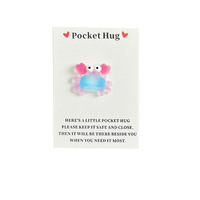 Carte de Vœux en Résine Série Animaux Marins Couleurs Rêveuses – Carte Compagnon Émotionnel pour Famille et Amis – Vente en Gros
