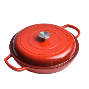 INS <span class=keywords><strong>30</strong></span> <span class=keywords><strong>cm</strong></span> dégradé émail <span class=keywords><strong>fonte</strong></span> ustensiles de cuisine robuste antiadhésif fruits de mer marmite fours néerlandais pour cuisine métal matériel - Product Image 1