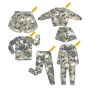 Combinaisons pour enfants, pyjamas en bambou à fermeture éclair pour nouveau-nés, pyjamas à imprimé camouflage pour garçons, vêtements pour garçons, ensemble de grenouillère à manches longues écologique - Product Image 4
