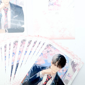 Cartes d'exposition d'anime personnalisées de haute qualité, papier artistique, impression numérique, logo en relief, cartes postales holographiques arc-en-ciel - Product Image 6