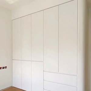 Solid Wood Household Bedroom Wardrobe with Hanging Area Multi-Storage Cabinet Segmented Large Wardrobe for <b>Clothing</b> Use - Product Image 1