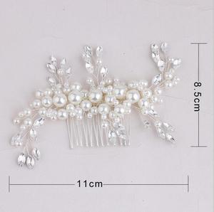Femme Bohème Boho Cristal Fleur Vigne Feuille Mariage Mariée Bling Cheveux <span class=keywords><strong>Peigne</strong></span> <span class=keywords><strong>peigne</strong></span> Clair miel - Product Image 2