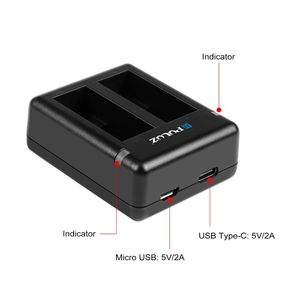 Vente directe d'usine PULUZ <span class=keywords><strong>USB</strong></span> chargeur double batteries pour GoPro HERO12/11/10/9 <span class=keywords><strong>adaptateur</strong></span> de batterie de caméra de Sport d'<span class=keywords><strong>action</strong></span> noir - Product Image 4
