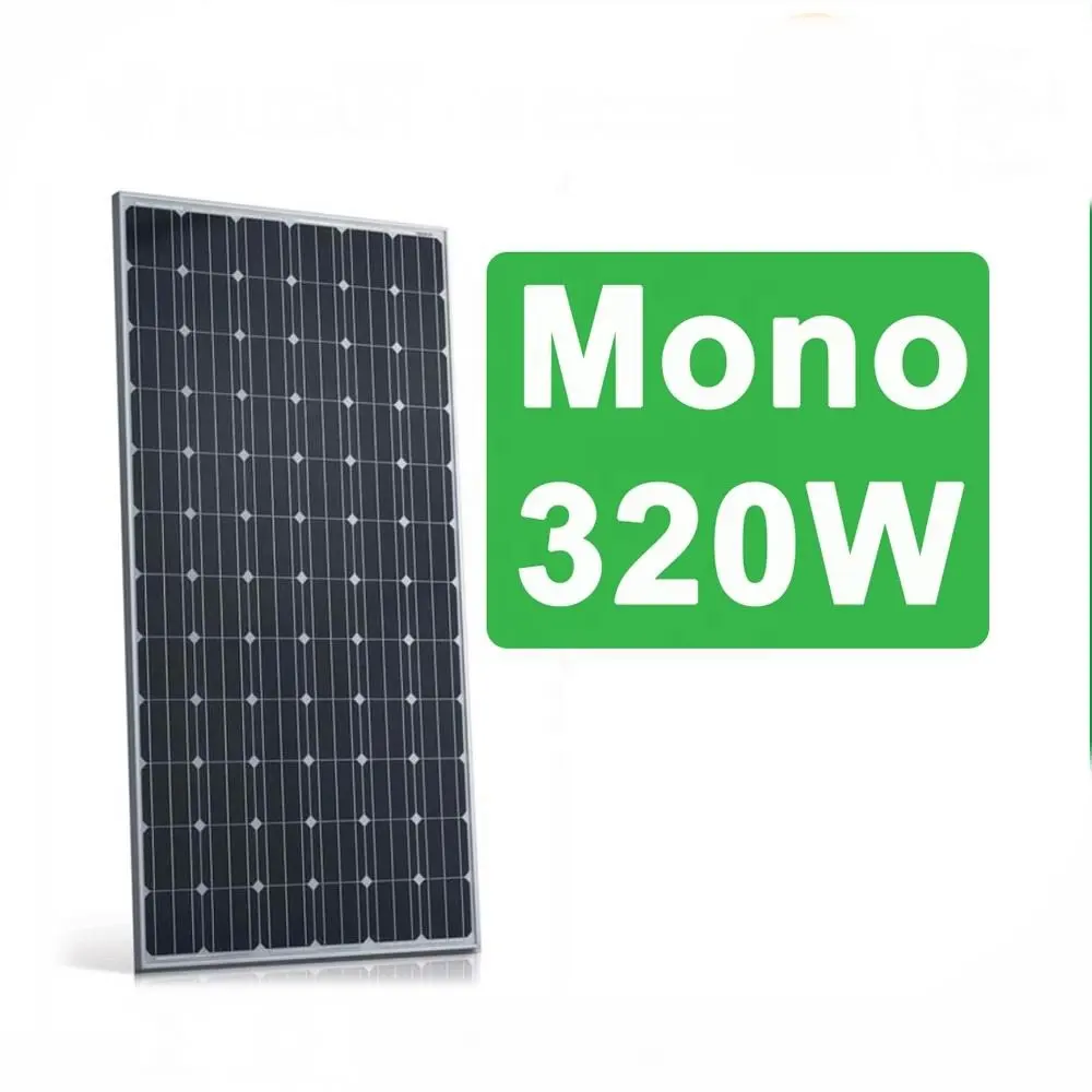 Precio barato medio corte 400 vatios 350W 330W 320W 300w W paneles solares de China al por mayor, 5BB PERC todo el panel solar negro mono