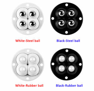 Roulettes universelles à rotation à 360 degrés, sans perçage, adhésives, en acier/bille en caoutchouc, série Truckle - Product Image 4