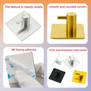 Stainless Steel Robe <strong>Hooks</strong> Kitchen <strong>Towel</strong> <strong>Hook</strong> Hotel Apartment Bathroom Accessories - Product Image 4