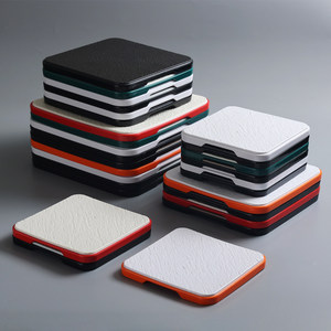 Square Melamine <b>Plate</b> Imitation Porcelain Hotel Dining <b>Plate</b> Solid Color Commercial Use Flat Dish Set - Product Image 3