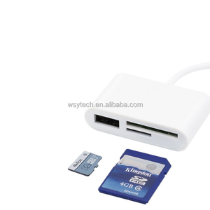 Lecteur de carte 2 en 1 Type-C Adaptateur <span class=keywords><strong>SD</strong></span>/TF pour MacBook <span class=keywords><strong>Pro</strong></span> et PC Interface USB OTG pour téléphones mobiles et appareils photo - Product Image 2