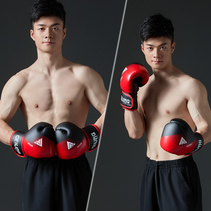 Màu Đỏ 12Oz Găng Tay Đấm Bốc Dành Cho Người Lớn Chuyên Nghiệp Mũ Đấm Bốc MMA Shin Bảo Vệ Muay Thái Găng Tay - Product Image 5