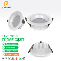 Downlight LED encastré en aluminium moderne Design ultra-mince 97% CRI Garantie de 10 ans Angle de faisceau de 110 degrés Durée de vie de 50,000 heures