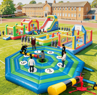Jeu gonflable Wipeout Eliminator manuel et stimulant pour événements de carnaval, idéal pour l'extérieur et les enfants