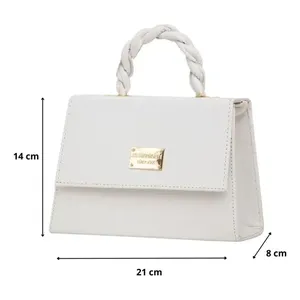 Bolso de Mensajero para Mujer Lena White Mariconera de Fana Fashions, con Asa Superior, Cierre Magnético, Estilo Clásico, para Uso Diario - Product Image 4