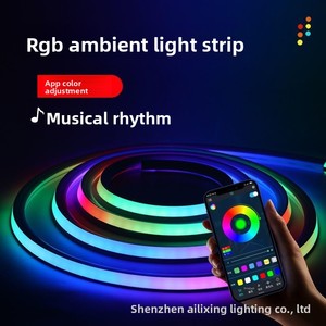 Striscia <span class=keywords><strong>LED</strong></span> Flessibile RGB 5V 12V 24V, Impermeabile IP67, Silicone, 120 <span class=keywords><strong>LED</strong></span>/m, Dimmerabile, WS2812, Colore Completo, Rivestimento a Doppio Strato - Product Image 2